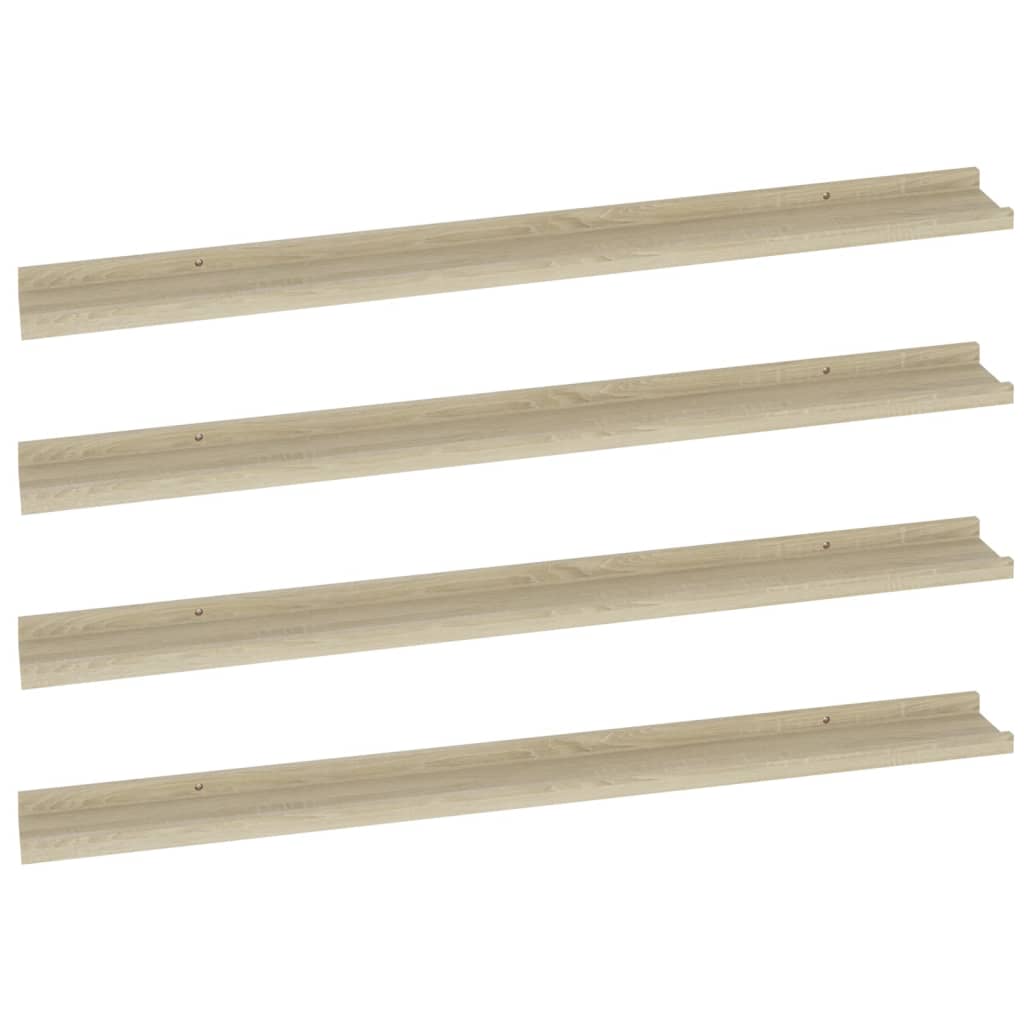 

vidaXL Wall Shelves 4 pcs Sonoma Oak 39.4"x3.5"x1.2"