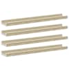 vidaXL seinariiulid, 4 tk, valge ja Sonoma tamm, 60 x 9 x 3 cm