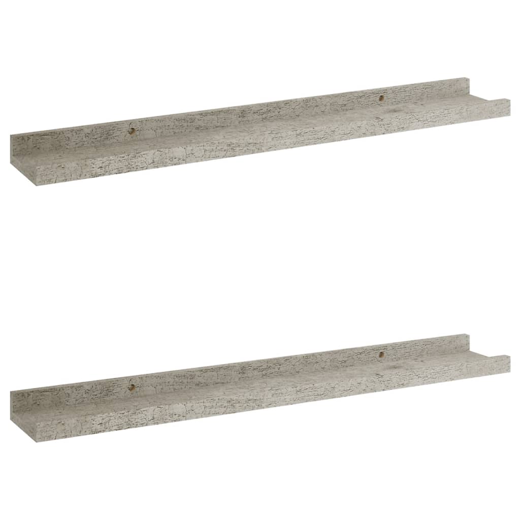 

vidaXL Wall Shelves 2 pcs Concrete Gray 23.6"x3.5"x1.2"