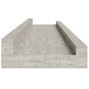 Nástěnné police 2 ks betonově šedé 60 x 9 x 3 cm - obrázek 7