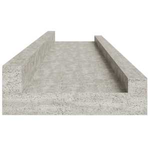 Nástěnné police 2 ks betonově šedé 80 x 9 x 3 cm - obrázek 7