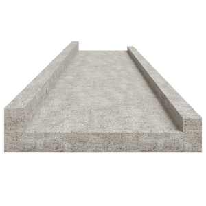 Nástěnné police 2 ks betonově šedé 100 x 9 x 3 cm - obrázek 7