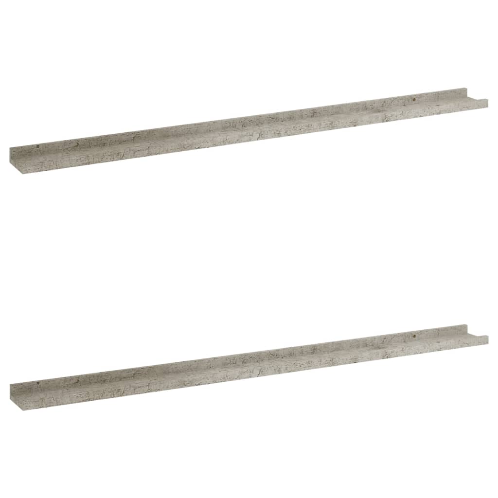

vidaXL Wall Shelves 2 pcs Concrete Gray 45.3"x3.5"x1.2"