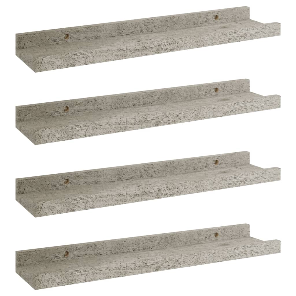 

vidaXL Wall Shelves 4 pcs Concrete Gray 15.7"x3.5"x1.2"