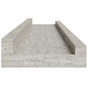 Nástěnné police 4 ks betonově šedé 60 x 9 x 3 cm - obrázek 7