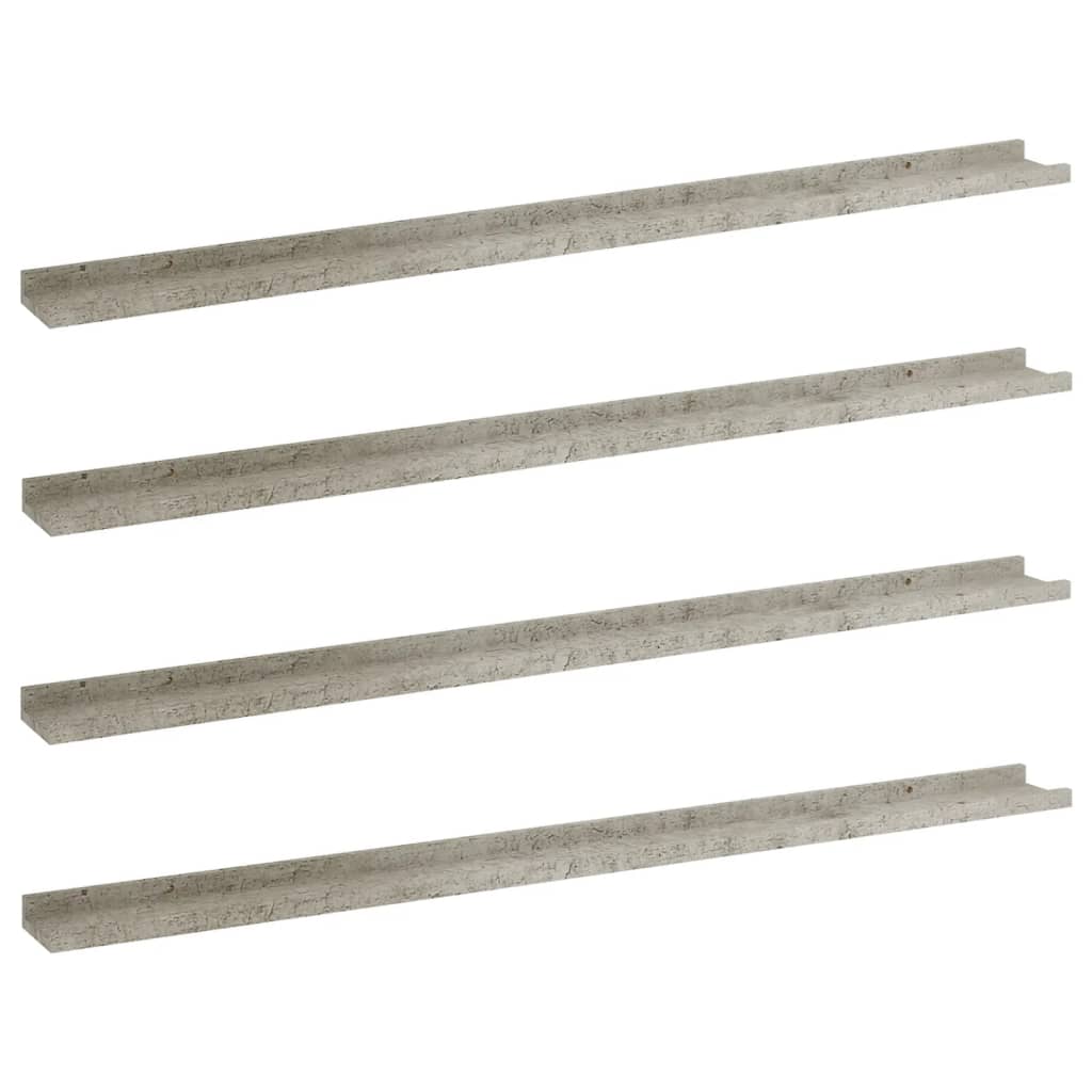 

vidaXL Wall Shelves 4 pcs Concrete Gray 45.3"x3.5"x1.2"