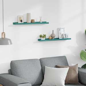 vidaXL P&oacute;łki ścienne, 2 szt., niebieskie, 60x9x3 cm