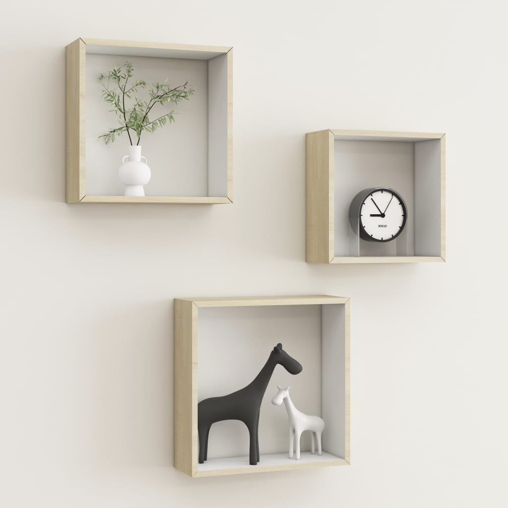 White Cube Wall Shelves