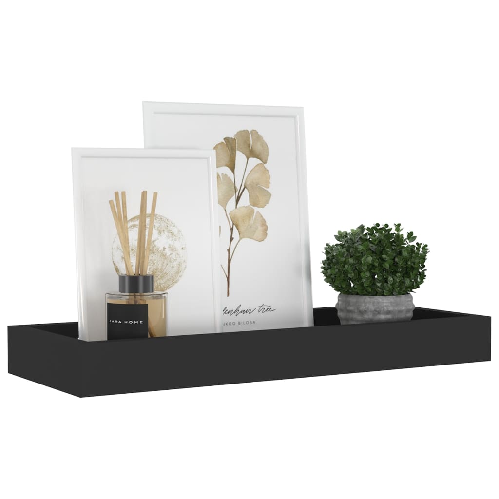 

vidaXL Wandschappen 4 st Loggia 40x15x4 cm MDF zwart