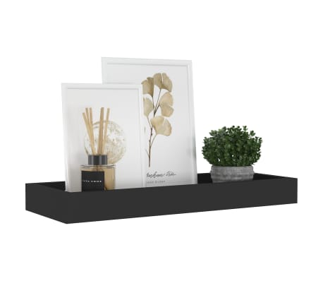 vidaXL Étagères murales Loggia 4 pcs Noir 40x15x4 cm MDF