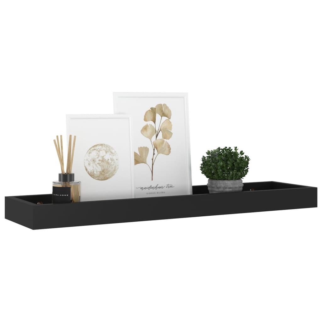 

vidaXL Wandschappen 2 st Loggia 60x15x4 cm MDF zwart