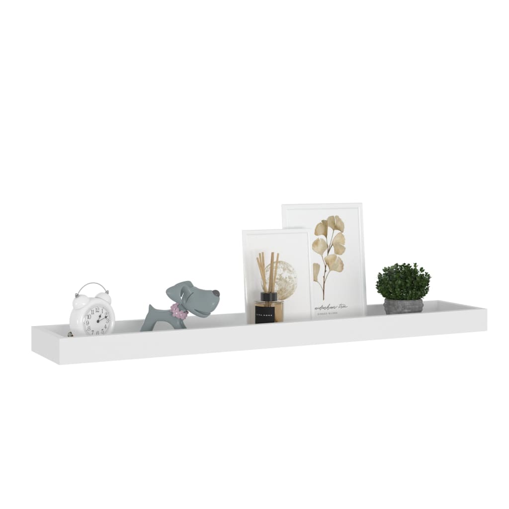 

vidaXL Wandschappen 2 st Loggia 80x15x4 cm MDF wit