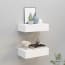  vidaXL 2 db fehér MDF falra szerelhető fiókos polc 40 x 23,5 x 10 cm termék 2. képe