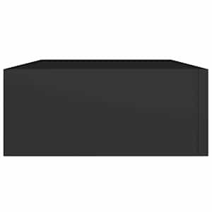 Nástěnná police se zásuvkou černá 40 x 23,5 x 10 cm MDF - obrázek 7