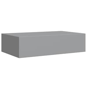 Nástěnná police se zásuvkou šedá 40 x 23,5 x 10 cm MDF - obrázek 5