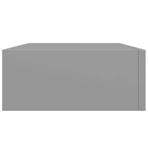 Nástěnná police se zásuvkou šedá 40 x 23,5 x 10 cm MDF - obrázek 7