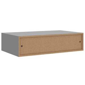 Nástěnná police se zásuvkou šedá 40 x 23,5 x 10 cm MDF - obrázek 8