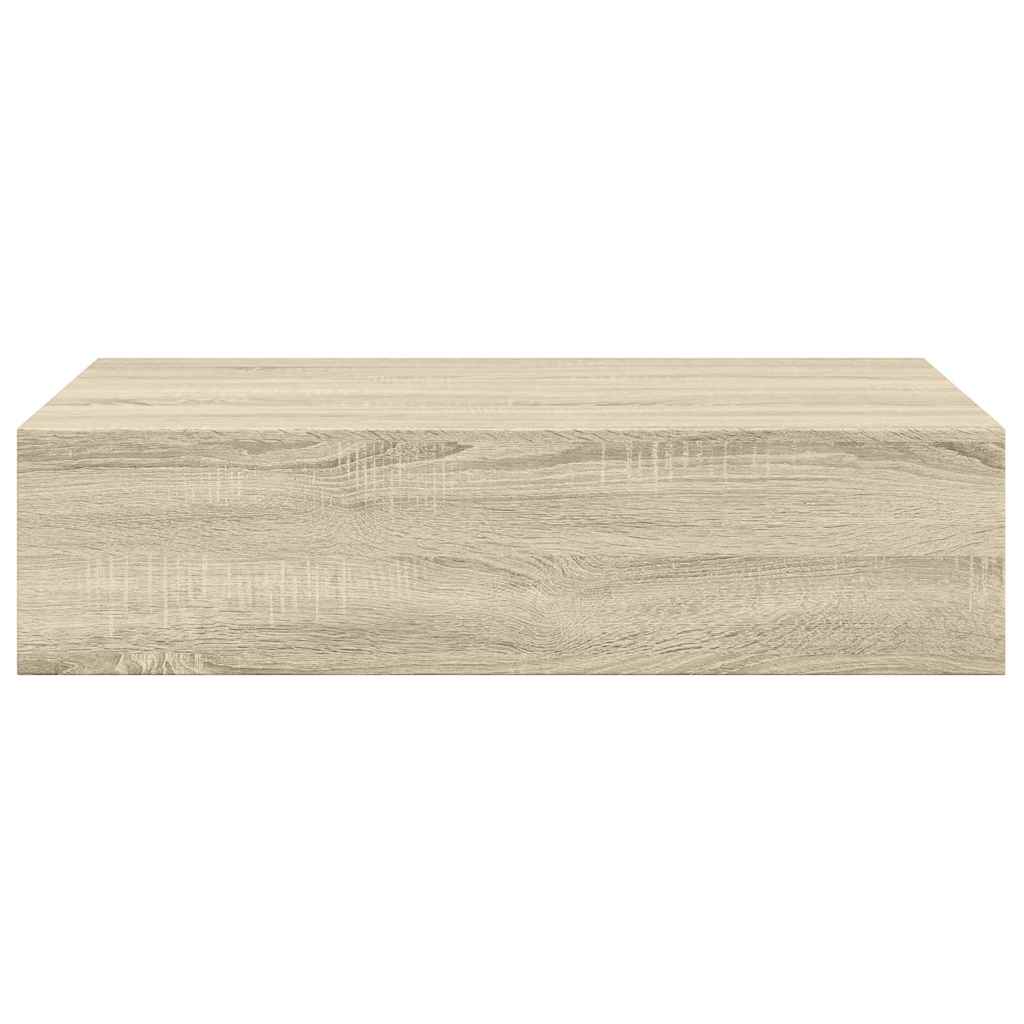 2x Etagères à Tiroirs Murales Chêne 40x23,5x10 cm MDF Armoires Salon