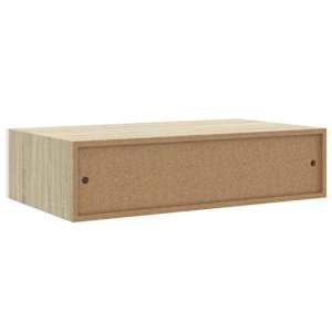 Nástěnná zásuvková police dubová a bílá 40x23,5x10 cm MDF - obrázek 8