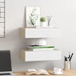 Wandschappen 2 st met lade 40x23,5x10 cm MDF eikenkleurig
