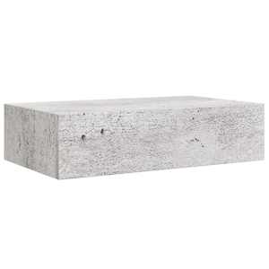 Nástěnná police se zásuvkou betonově šedá 40 x 23,5 x 10 cm MDF - obrázek 5