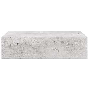 Nástěnná police se zásuvkou betonově šedá 40 x 23,5 x 10 cm MDF - obrázek 6