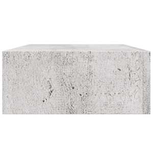 Nástěnná police se zásuvkou betonově šedá 40 x 23,5 x 10 cm MDF - obrázek 7