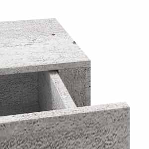 Nástěnná police se zásuvkou betonově šedá 40 x 23,5 x 10 cm MDF - obrázek 9