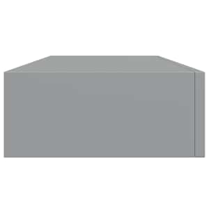 Nástěnná police se zásuvkou šedá 60 x 23,5 x 10 cm MDF - obrázek 7