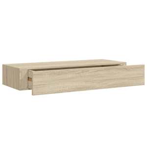 Nástěnná police se zásuvkou dub 60 x 23,5 x 10 cm MDF - obrázek 2