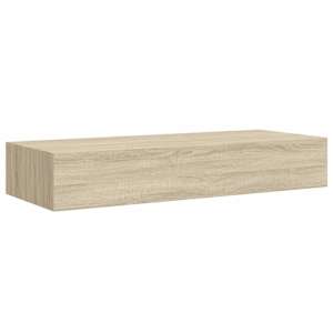 Nástěnná police se zásuvkou dub 60 x 23,5 x 10 cm MDF - obrázek 5