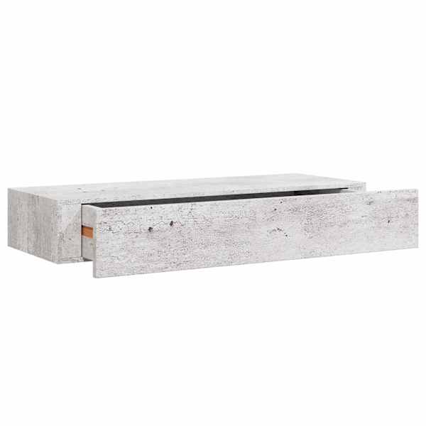 vidaXL sahtliga seinariiul, betoonhall, 60x23.5x10cm, MDF