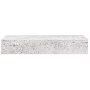 Nástěnná police se zásuvkou betonově šedá 60 x 23,5 x 10 cm MDF - obrázek 6