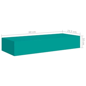 Nástěnné police se zásuvkou 2 ks modré 60 x 23,5 x 10 cm MDF - obrázek 10