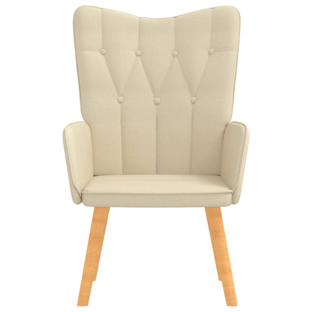 vidaXL Relaxing Chair Cream Fabric