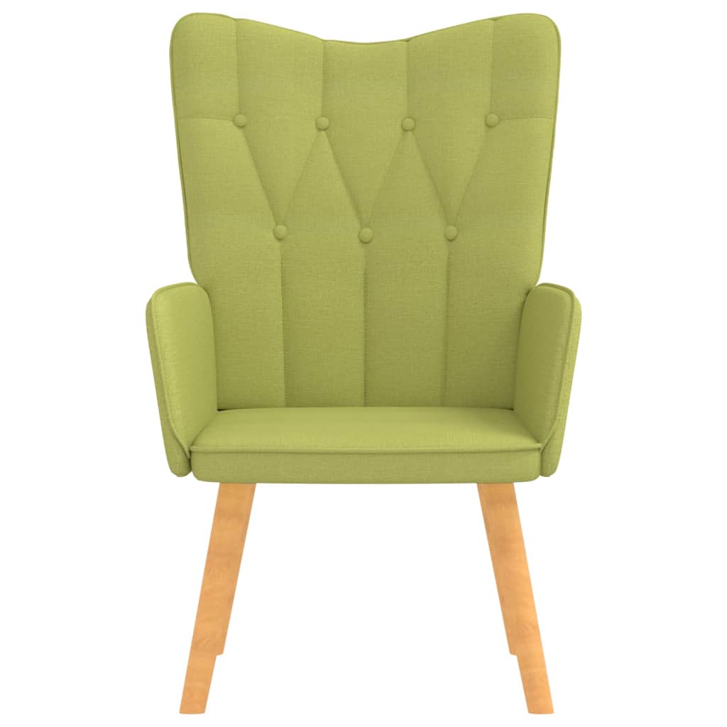 vidaXL Релаксиращ стол, зелен, плат