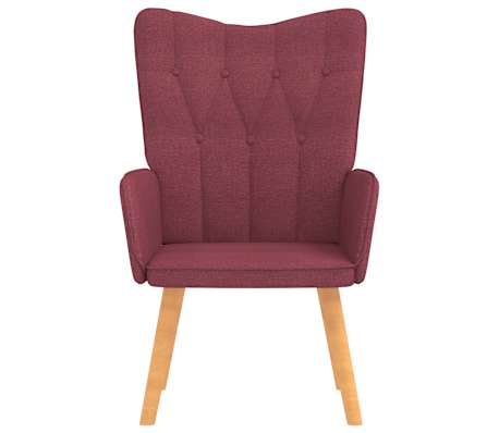 vidaXL Sill&oacute;n de relax de tela color rojo tinto