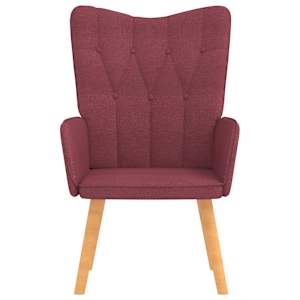 vidaXL Sill&oacute;n de relax de tela color rojo tinto