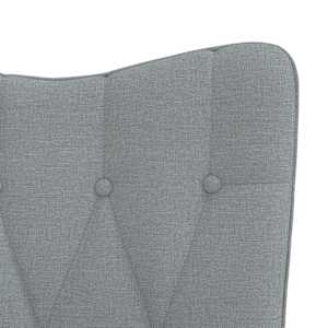 Relaxační křeslo se stoličkou světle šedé textil - obrázek 9