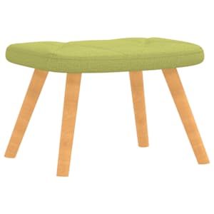 Relaxační křeslo se stoličkou zelené textil - obrázek 6