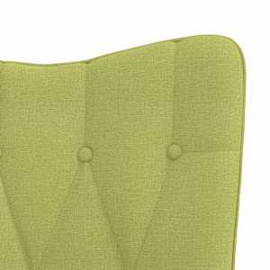 Relaxační křeslo se stoličkou zelené textil - obrázek 9