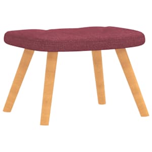 Relaxační křeslo se stoličkou vínové textil - obrázek 6