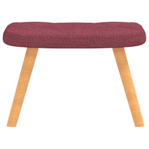 Relaxační křeslo se stoličkou vínové textil - obrázek 7