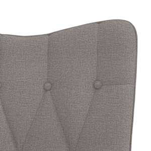 Relaxační křeslo se stoličkou taupe textil - obrázek 9