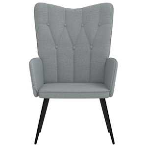 vidaXL Scaun de relaxare, gri deschis, material textil