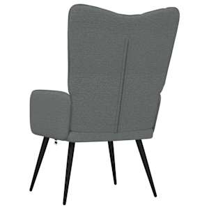 Relaxační křeslo tmavě šedé textil - obrázek 5