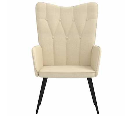 vidaXL Relaxing Chair Cream Fabric
