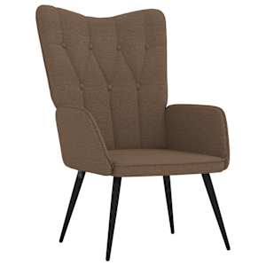 Relaxační židle hnědá textil - obrázek 2