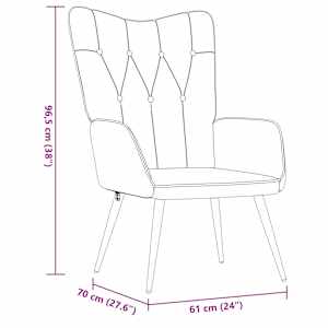 Relaxační židle hnědá textil - obrázek 8