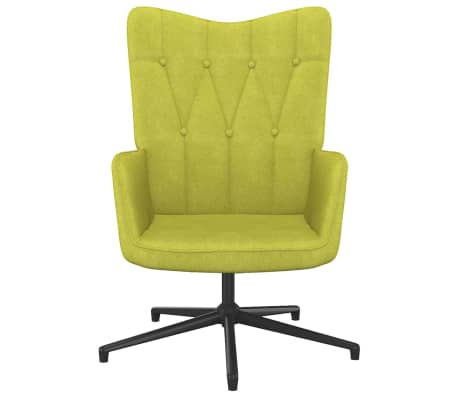vidaXL Релаксиращ стол, зелен, плат